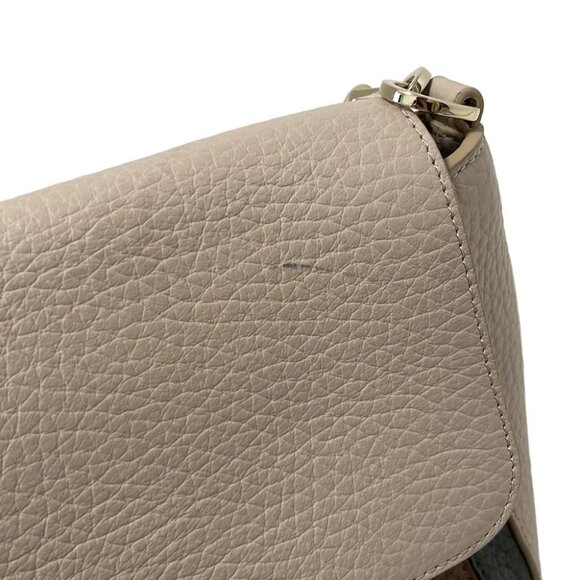 FURLA Joan - Pink Beige Khaki Brown Leather Shoulder Bag - Picture 8 of 9